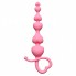 Анальная цепочка с сердечками Begginers Beads (18 см , розовый )