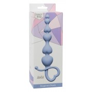 Анальная цепочка с сердечками Begginers Beads, (18 см, нежно-голубой)