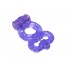Эрекционное кольцо на член и мошонку с вибрацией Treadle purple