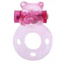 Эрекционное кольцо с вибрацией Onjoy Vibration Pink Bear