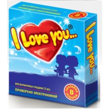 Презервативы "I LOVE YOU" гладкие 3 шт.