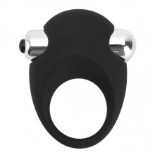 Эрекционное кольцо силиконовое с вибрацией Onjoy Silicone Collection (черный)