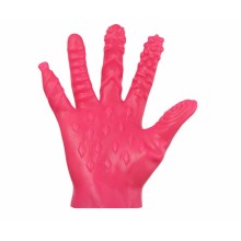 Мягкая розовая массажная перчатка для пар ROSYLAND /без коробки/
