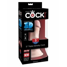 Фаллоимитатор на присоске Тройная плотность King Cock Plus 5 Triple Density Cock - Flesh