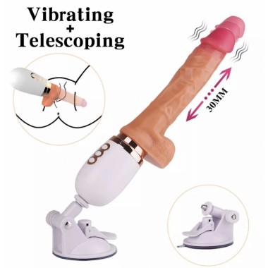 Телескопический вибратор с эффектом проникновения ThrustXperience