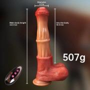 Фалоимитатор в форме лошадиного пениса с вибрацией на пульте ДУ