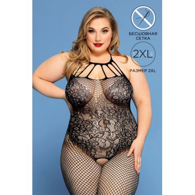 Костюм-сетка Candy Girl Hera, нейлон, черный, 2XL