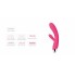 Angel Сливовый Вибростимулятор с ребристым стволом, клиторальным отростком и функцией нагрева	/ Без коробки /