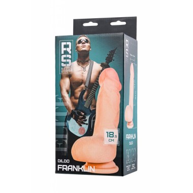 Реалистичный фаллоимитатор RealStick Elite Franklin, TPR, телесный, 18,5 см