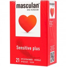 Презервативы нежные «Masculan Sensitive Plus», материал латекс, 21 шт
