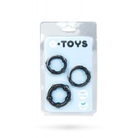 Набор эластичных эрекционных колец A-Toys (черные) 