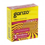Презервативы GANZO LONG LOVE с анестетиком, 3 шт.