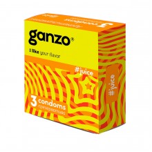 Презервативы GANZO NEW JUICE No3 Ароматизированные, 3 шт.