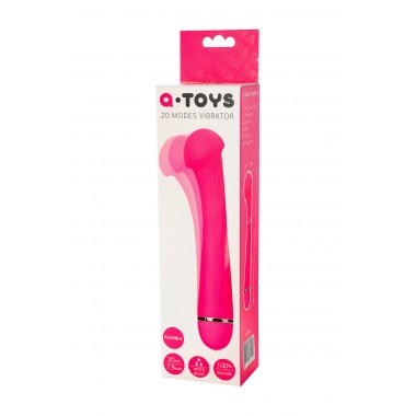 Розовый вибростимулятор точки G A-Toys (20 режимов)