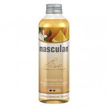 Тонизирующее массажное масло Masculan с цитрусовым ароматом , 200 мл.