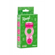 Эрекционное кольцо на член и мошонку с вибрацией Ringer Pink