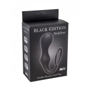 Эрекционное кольцо с анальной пробкой Double Pleasure Anal Plug Black (18 см , черный)
