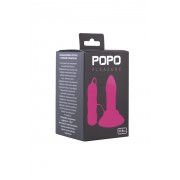 Анальный стимулятор с вибрацией на присоске PoPo Pleasure 11,9 см (розовая)	