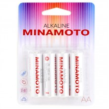 Батарейка щелочная MINAMOTO LR06 (AА) 1.5В (4 шт)	