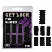 Набор насадок на пенис Penis Sleeve Kits-Black
