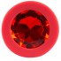 Средняя красная пробка с красным кристаллом ONJOY Silicone Collection